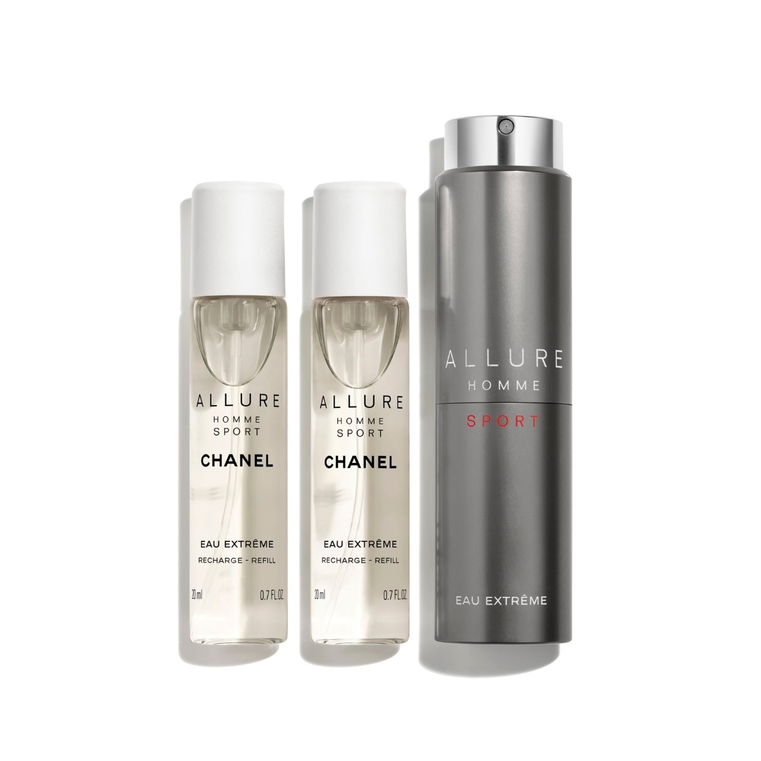 TWIST AND SPRAY FRASCO RECARGABLE 3 X 20 ML - EAU EXTRÊME